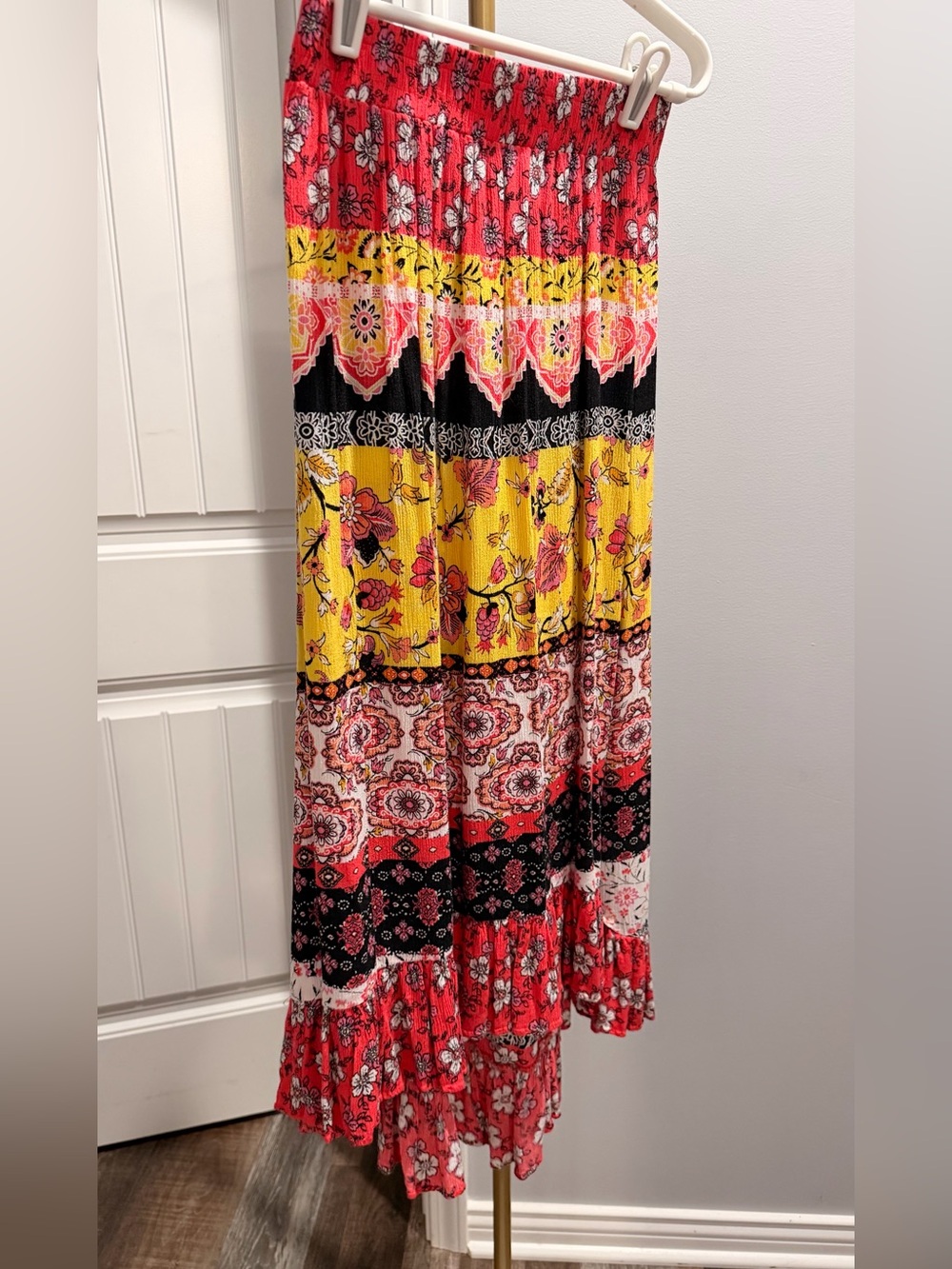 Scoop sz S Tiered Boho Maxi Skirt